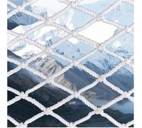 Children's Safety Net - White Rope Net for Stairs, Balconies & Windows - Knot-Free Anti-Fall Protection for Cats & Kids(5cm Mesh,2x5m(7x16ft))