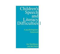 Children's Speech And Literacy Difficulties, Book 1