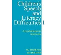 Children's Speech And Literacy Difficulties, Book 1