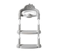 Children's Toilet Seat - Dinosaur Potty Training Ladder With Steps | toddlerr Toilet Trainer Seat with Adjustable 6 Level Step Ladder Non Slip Foldable Potty Seat with Backrest for Boys Girls
