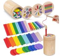 Children's Toy 1 2 3 Years,4 in 1 Montessori Games 1 2 3 Years,Baby Toy 1 2 Years,Learning Colours Educational Game 1-3 Years with Storage Bag