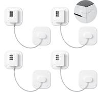 Children's Window Security,Child Window Lock,Fridge Lock With Combination,Suitable For Fridge,Washing Machine,Wardrobe,Window (4 Pieces)