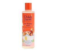 Childs Farm Gel douche pour cheveux et corps pour enfants, orange douce, sans déchirure, nettoie en douceur | Convient aux peaux sèches et sensibles, 250 ml