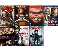 Child's Play Chucky 7 Movies Collection DVD - Child's Play, Child's play 2, Child's Play 3, Bride of Chucky, Seed of chucky, Curse of Chucky, Cult of Chucky DVD