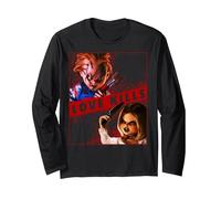 Child's Play Chucky and Tiffany Love Kills Manche Longue, Unisexe pour Adultes, Noir, M