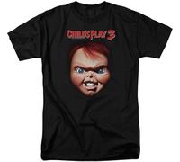 Childs Play Chucky Close Up T-Shirt Black Men Unisex Tee Shirt S Black XXL