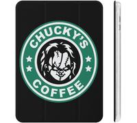 Child's Play Chucky Coffee Horror Movie Coque Pour Ipad 2020 En Tpu Résistant Aux Chocs, Réglage Automatique De L'angle De Veille/Réveil, Jolie Coque De Protection Transparente 10.2in