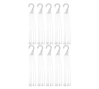 CHILDWEET 10 Pièces Crochets pour Fleurs en Plastique Blanc, Crochets de Jardinière Suspendue, pour Pots de Fleurs et Plantes, Chambre et Rebord de Fenêtre, Charge 2,5kg, Faciles à