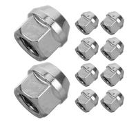 CHILDWEET 10 pièces Lot de Écrous de Roue Acorn Chrome pour Camion Remorque et Rv Écrous à Embout Ouvert pour Goujons de Roue Robuste Installation Facile