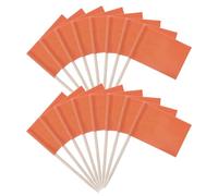 CHILDWEET 100 Mini Drapeaux en Cure-dents Orange Unis, Décorations Alimentaires pour Cupcakes, Fruits et Fromages, Accessoires de Fête Polyvalents pour Table et Buffet, Lot de 100 Pièces