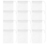 CHILDWEET 100 Paquet en Mousseline Non Tissée à Usage Unique Cordon, Sachets Infuseurs à Thé Pratiques pour Infusion de Thé et Tisane, pour Noël et Anniversaire