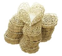 CHILDWEET 100 Pièces de Gobelets en Papier Or à Bords Ajourés pour Emballage et Décoration de Chocolats et Bonbons Lors D'événements D'entreprise ou Goûters