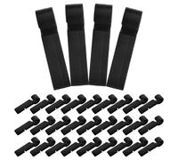 CHILDWEET 100 Pièces Lot de Clips en Plastique Noir pour Lampe Frontale de Casque de Chantier Fixation Sécurisée et Fiabilité, Accessoire pour Travaux et Sécurité