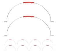 CHILDWEET 10pièces Poignée de Seau Fer avec Grip Caoutchouc Antidérapant Lot de Poignées de Remplacement pour Seaux de Maçon Accessoires Durables pour Peinture et Construction