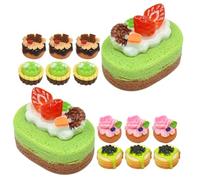 CHILDWEET 15 Pièces de Gâteaux Artificiels Plus Vrais Que Nature, Modèles de Dessert Réalistes en Matériau Léger, Décoration pour Maison de Poupée, Accessoire Photo et Présentation