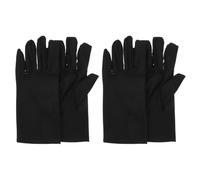 CHILDWEET 2 Paires Noirs Résistants Élastiques Épais en Polyuréthane pour Bijouterie, Protection des Articles contre les Empreintes, Inspection de Bijoux et Étiquette