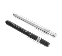CHILDWEET 2 Pièces Lot de Stylos LED pour Infirmières Lampes de Poche Alliage Aluminium Lampe Examen avec Jauge Pupillaire et Règle Compactes et Faciles à Utiliser pour Hôpital et Diagnostic