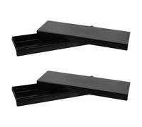 CHILDWEET 2 Pièces Microscope Slide Storage Cabinet With Lid Mini Portable Plastic Glass Slide Holder For Laboratory And Science Experiments Moisture-sealed Organizer