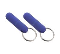 CHILDWEET 2 Pièces Porte-Clés Coupe-Cigares en Métal Bleu Lot de 2, Outil Portable pour Ouvrir le Trou du Cigare, Perforatrice Compacte pour Fumeur, Compatible Différentes Tailles,