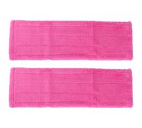 CHILDWEET 2 pièces Recharge Tête de Balai Microfibre Corail Rouge Capuchon de Serpillière Lavable pour Sols Durs et Lisses Remplacement Facile pour Usage Domestique et Commercial