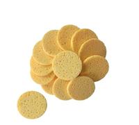 CHILDWEET 20 Éponges Démaquillantes Rondes Couleur Chair 90x8 Mm en Cellulose Douce, Coussinets Visage pour Nettoyage Peau, Exfoliation et Absorption Excès de Sébum, Usage Quotidien