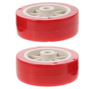 CHILDWEET 2pcs Roues Pivotantes en Métal Rouges pour Cric à Ciseaux Moto, Support Stable et Mobilité Facile, pour Réparation Moto et Ateliers