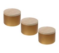 CHILDWEET 3 Pièces Contenant à Bougies Pot à Bougie avec Couvercle Pots en Fer vides pour Wedding et Scented Candles Compact et Portable Design réutilisable
