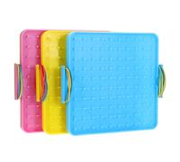 CHILDWEET 3 pièces Géoboard Double-Face avec Élastiques Matériel Mathématique Éducatif pour Garçon Fille Outil Montessori pour Apprentissage Géométrique Classe Couleurs Assorties