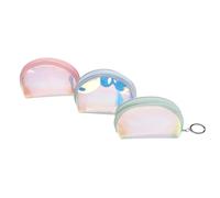 CHILDWEET 3 Pièces Pochette Petite Monnaie en TPU Transparent Grosse Capacité, Paquet Étanche Élégant pour Femme, pour Mariage ou Sortie Nocturne Couleur Aléatoire