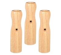 CHILDWEET 3 Pièces Poignée de Foot en Bois Beige, Octogonale, Prise Stable | Surface Lisse, Finition Bois , Remplacement Rapide, pour Tables Standard à 8 Côtés
