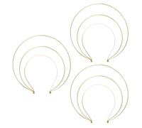 CHILDWEET 3pièces Bandeau Couronne Métal Doré Lot de Serre-têtes Déesse Accessoires de Tête pour Femmes et Filles pour Mariages Anniversaires et Fêtes