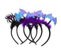 CHILDWEET 4 Pièces Halloween Bat And Spider Headbands For Women And Soft Elastic Hair Accessories For Party Family Friendly