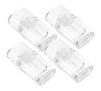 CHILDWEET 4 pièces Lot de Tubes Transparents pour Gloss à Lèvres Rechargeables Tubes Vides Légers PP Contenants Portables pour Huile à Lèvres et Échantillons Cosmétiques de Voyage