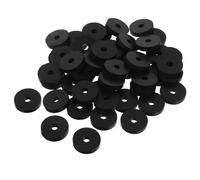 CHILDWEET 48 Rondelles Anti-Vibrations en Caoutchouc Noir 25Mm Od X 6Mm Id X 5Mm Épaisseur Coussinets Isolateurs Bruit et Amortissement Mécanique Protections Antichoc Adaptées aux