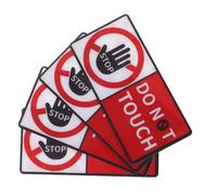 CHILDWEET 4feuille Autocollants Avertissement Adhésifs Ne Toucher Étanches Étiquettes De Sécurité Autocollantes Pour Murs Vitres Dispositifs Et Zones Industrielles Application Facile