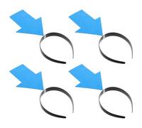 CHILDWEET 4pcs Serrage-tête à Pointe de Flèche Bleu en Feutre et Plastique, Léger et Confortable, Accessoires Photo Événementiels pour Concerts et Fêtes
