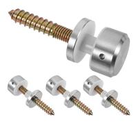 CHILDWEET 4pcs Vis D'entretoise en Verre en Acier Inoxydable pour Garde-corps D'escalier, Fixation Solide Ouverture Verre 14-16mm, Installation Facile pour Rampe de Deck