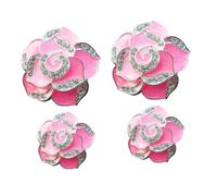 CHILDWEET 4pièces Clips Diffuseurs De Parfum Pour Voiture Accessoires Intérieurs Forme De Camélia Parfum Durable Pour Ventilation De Voiture Décoration Pratique Et Mignonne Pour Femme