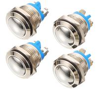 CHILDWEET 4pièces Kit Bouton de Sonnette Bouton Poussoir Auto-réarmement Remplacement Facile pour Carillon Filaire Installation Rapide pour Porte