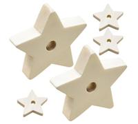 CHILDWEET 5 Pièces Oiseau Suspendu en Bois Beige, Décor Pendu Rustique | Modèle Simple et Créatif, Forme Pendentif, Attire L’attention des Oiseaux
