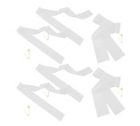 CHILDWEET 6 Pièces Écharpe Simple Blanche en Tissu, Imprimable pour Fêtes | Photo Prête, pour Discours et Événements, Convient aux Tenues de Fête, Souvenir Solide