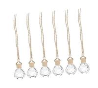 CHILDWEET 6Pièces Bouteille de Parfum Suspendue pour Voiture Flacon Vide Décoration de Voiture Pratique et Durable Parfum Intérieur pour Purifier Air