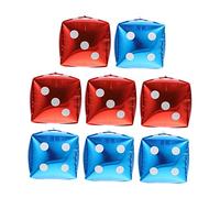 CHILDWEET 8 Pièces Ballons Aluminium Cubes Dés pour Décoration Thème Poker Accessoires de Soirée Anniversaire Jeu