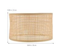 CHILDWEET Abat-jour Décoratif en Rotin Tressé E27, Diamètre 25 Cm X Hauteur 15 Cm, à Suspendre Pastorale pour Lampe Plafonnier, Décoration Naturelle pour Salon et Chambre