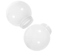 CHILDWEET Abat-jour Globe en Acrylique Blanc 2 Pièces, Léger et Facile à Retirer, pour Plafonnier ou Lampe Murale, Design Rond Classique et Moderne