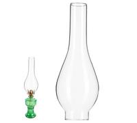 CHILDWEET Abat-jour Long En Verre Transparent Pour Lampe à Pétrole, Cheminée En Verre Résistante Haute Température, Pièce Détachée Pour Lampe à Kérosène Vintage, Utilisation Maison Et Bureau