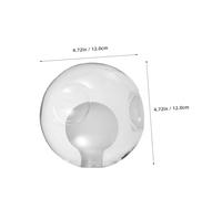 CHILDWEET Abat Jour Verre Clair Rond Double pour Lampe Globe Sphérique Transparent Compatible Plafonnier Lustre et Applique Murale Dissipation Thermique et Design Élégant