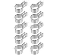 CHILDWEET Acier Inoxydable Collier de Serrage 10 Pièces | Bandes de Tension Galvanisées, Usage Extérieur, pour Poteaux D’angle et Barres de Tension, Argenté