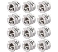 CHILDWEET Adaptateur de Vis 20 Pièces, Conversion de Filetage Résistante la Rouille 1/4 Pouce à 3/8 Pouce en Fer Chromé pour Support Micro et Trépied