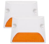 CHILDWEET Balises Réfléchissantes pour Allée en Plastique, Lot de 2pcs, Installation Facile, pour Parkings et Garages, Marqueurs de Trottoir Sûrs et Visibles